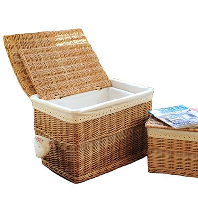 Natural Willow Laundry Baskets Of 3 Eco-friendly Hampers
